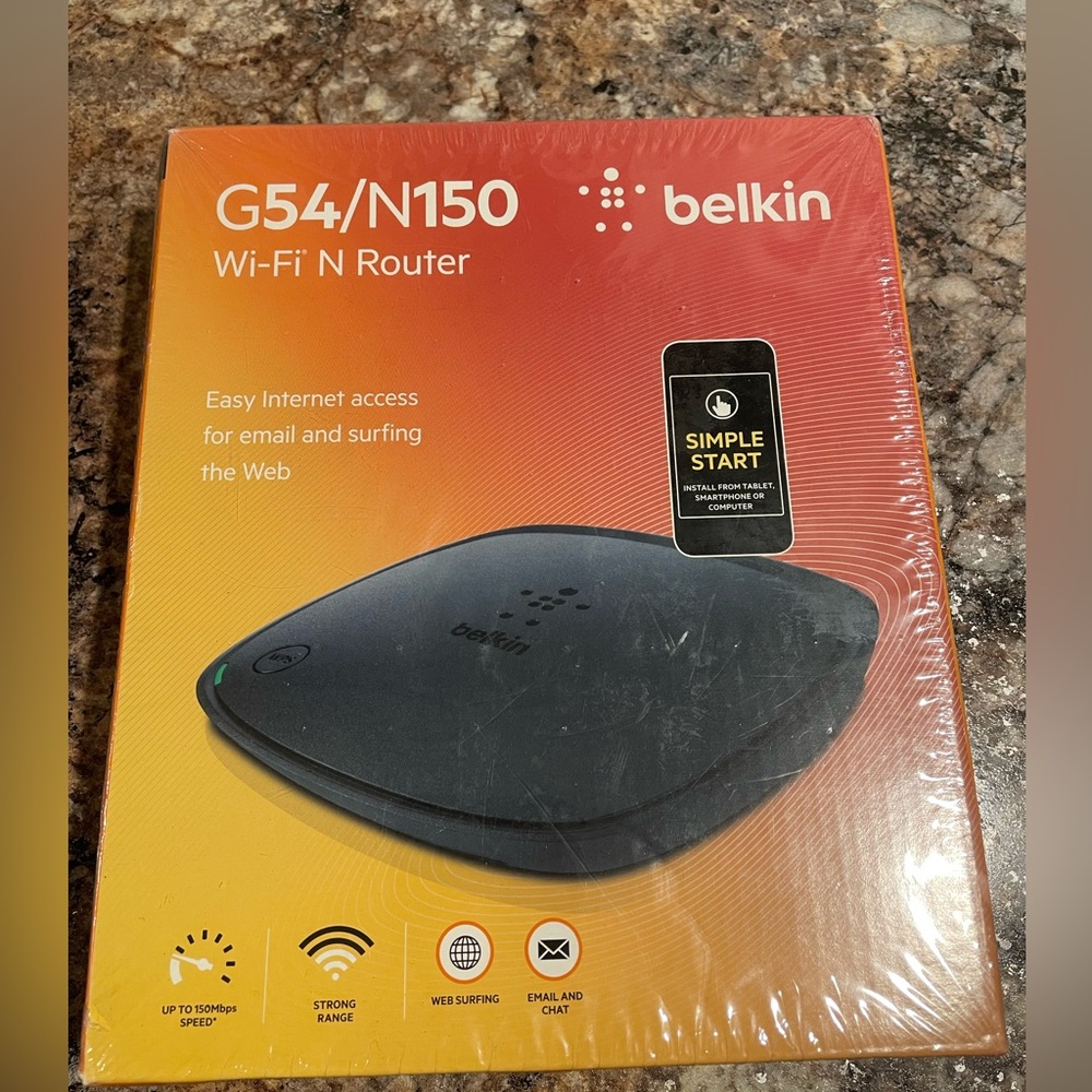 Belkin G54/N150 Wi-Fi Router NEW unopened in its original package